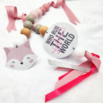 Ruby Melon Baby Sensory Developmental Dingle Dangle Mobile Toy Set with Forest Theme with White, Beige, and Dusty Pink colours