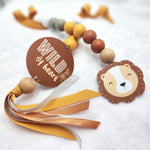 Ruby Melon Baby Sensory Developmental Dingle Dangle Mobile Toy Set with Lion Theme in White, Beige, Mustard, and Terracotta colours