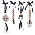 Ruby Melon Baby Sensory Developmental Dingle Dangle Mobile Toy Set with Rabbit Theme in Grey, White and Blacks