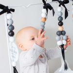 Ruby Melon Baby Sensory Developmental Dingle Dangle Mobile Toy Set with Rabbit Theme in Grey, White and Blacks