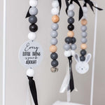 Ruby Melon Baby Sensory Developmental Dingle Dangle Mobile Toy Set with Rabbit Theme in Grey, White and Blacks