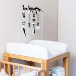 Ruby Melon Baby Sensory Developmental Dingle Dangle Mobile Toy Set with Rabbit Theme in Grey, White and Blacks