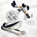 Ruby Melon Baby Sensory Developmental Dingle Dangle Mobile Toy Set with Rabbit Theme in Grey, White and Blacks