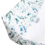 Ruby Melon Cover for Baby Change Mat with watercolour eucalyptus plant pattern in greens