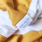 Ruby Melon Baby Change Mat Cover in yellow mustard