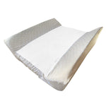 Ruby Melon Change Mat Cover with white feather pattern on natural beige