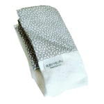 Ruby Melon Cover for Baby Change Mat with white leaf pattern on grey