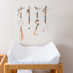 Ruby Melon Baby Sensory Developmental Dingle Dangle Mobile Toy Set with Rainbow Theme in Beige, Grey and White